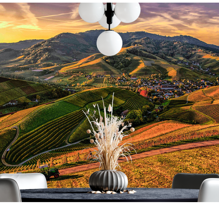 Lush Vineyard View landscape mural - TenStickers