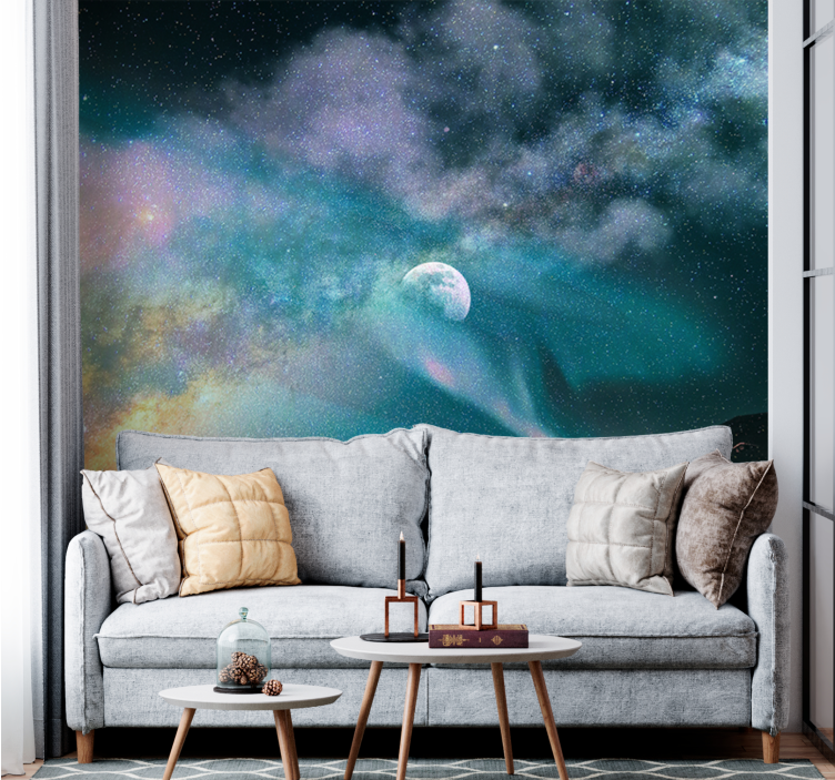Magical Moon Planet fantasy wall mural - TenStickers