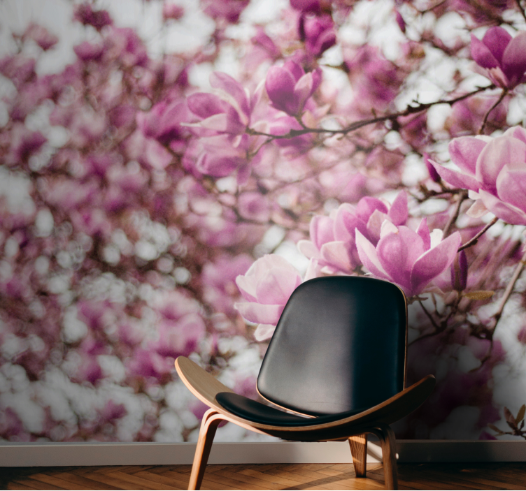 Magnolia wall mural magnolia blossom arrangement - TenStickers