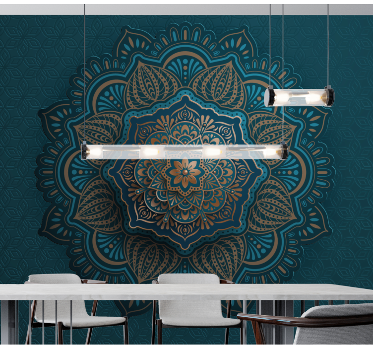 Mandala wall mural complex floral design - TenStickers