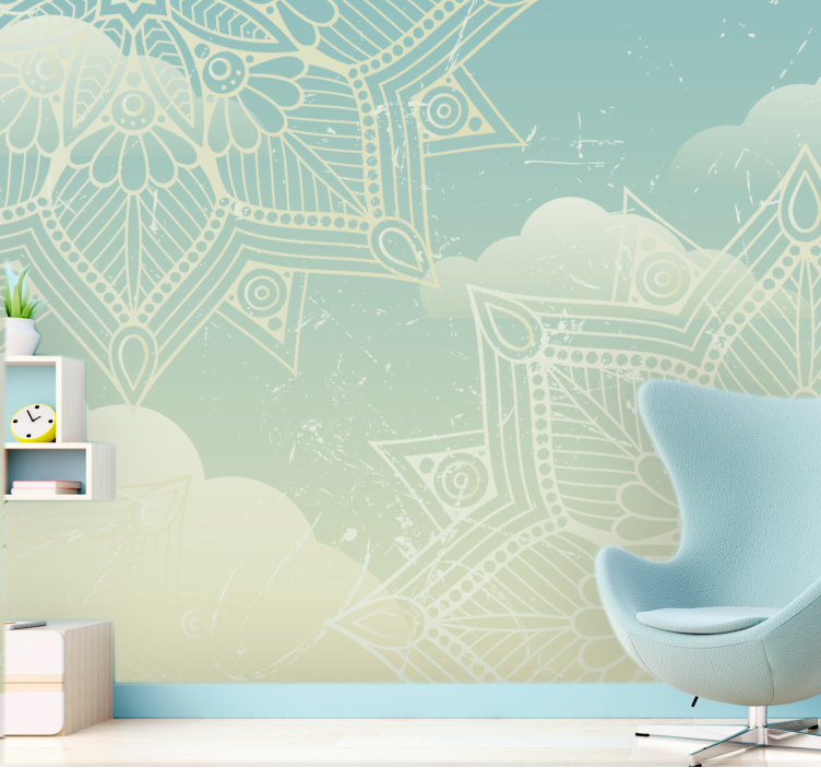 Mandala wall mural intricate geometric design - TenStickers