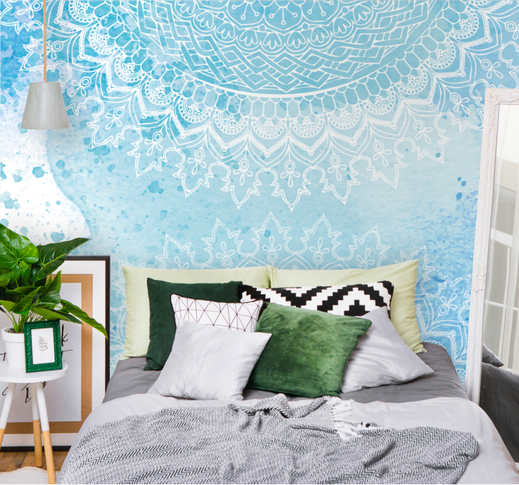 Mandala wall mural intricate lace designs - TenStickers
