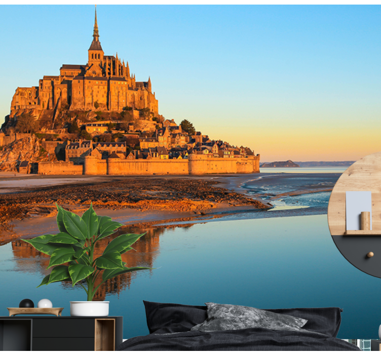 Mont Saint Michel wall mural - TenStickers
