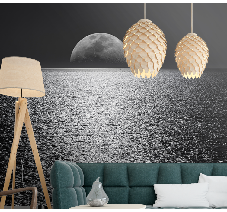 Moonlit view under the sea mural - TenStickers