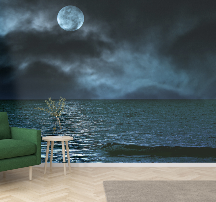 Moonlit Seascape under the sea mural - TenStickers