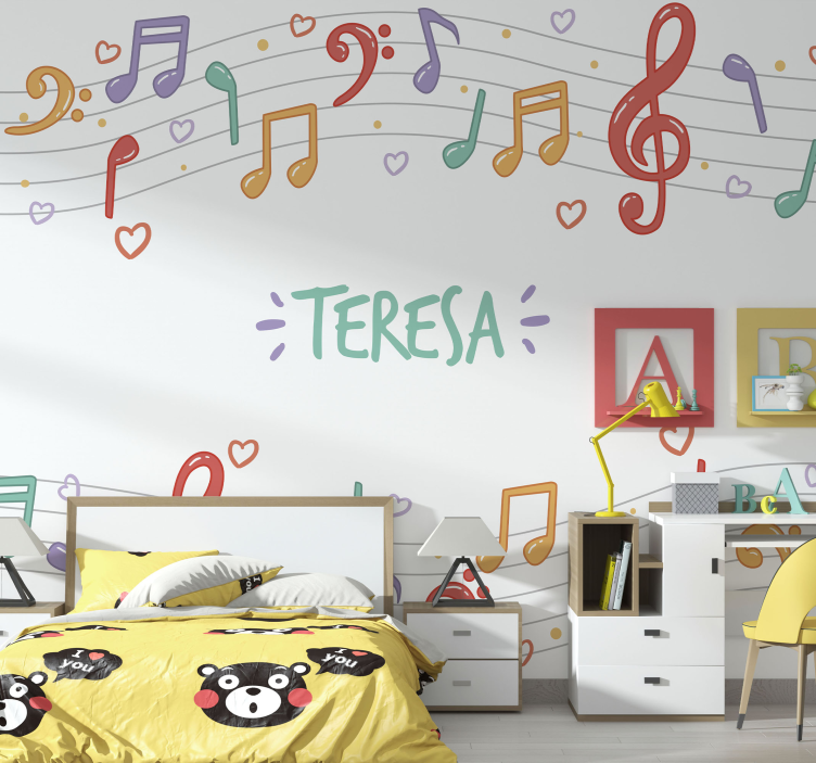 Music wall mural musical notes melody - TenStickers