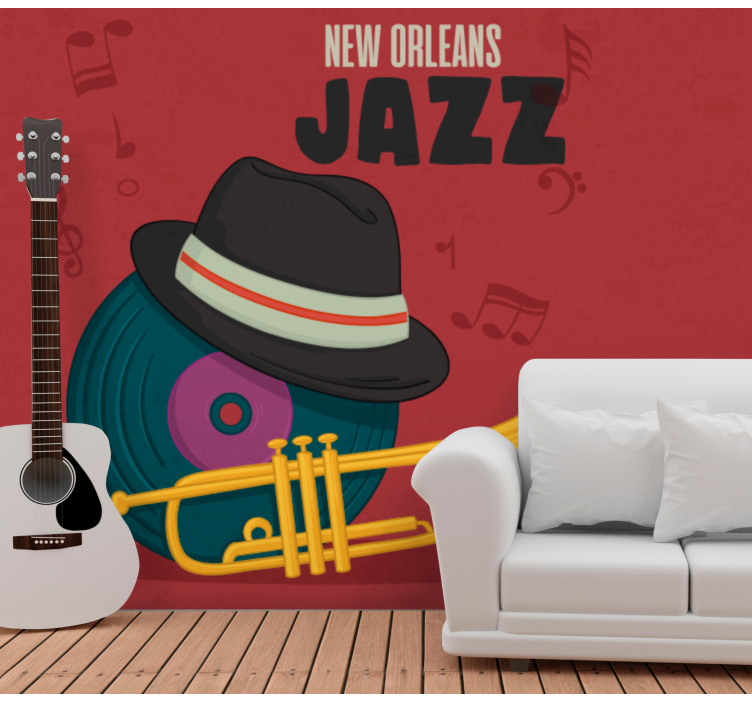 Music wall mural new orleans jazz art - TenStickers