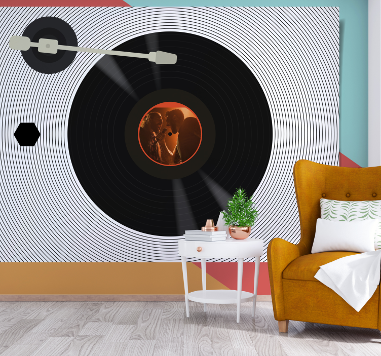 Music wall mural vinyl record passion - TenStickers