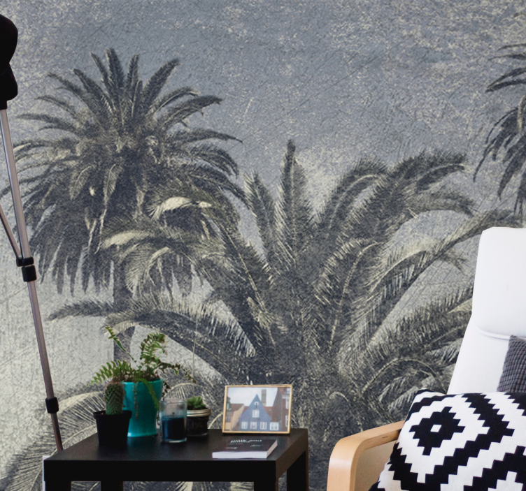 Nature wall mural palm tree paradise - TenStickers