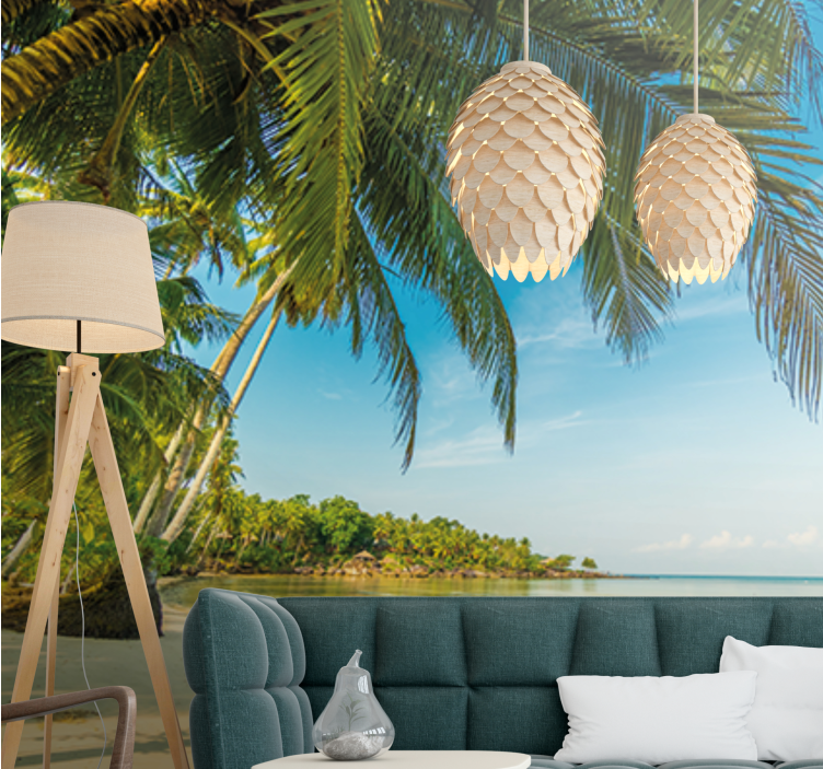 Nature wall mural tranquil beach scene - TenStickers