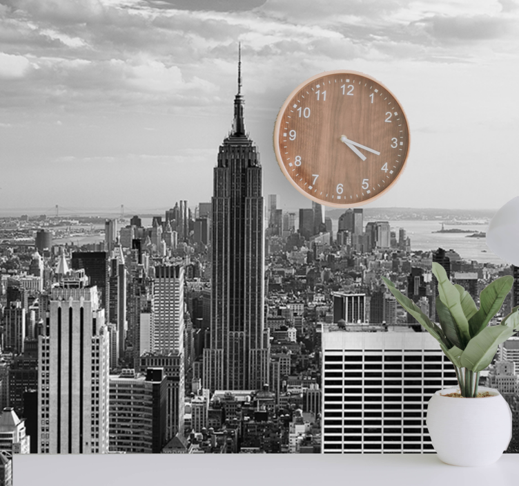 New york wall mural empire state cityscape - TenStickers