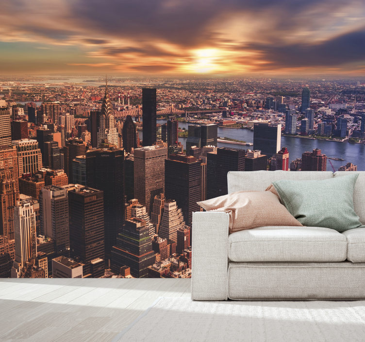 Newyork high buildings view wall mural - TenStickers