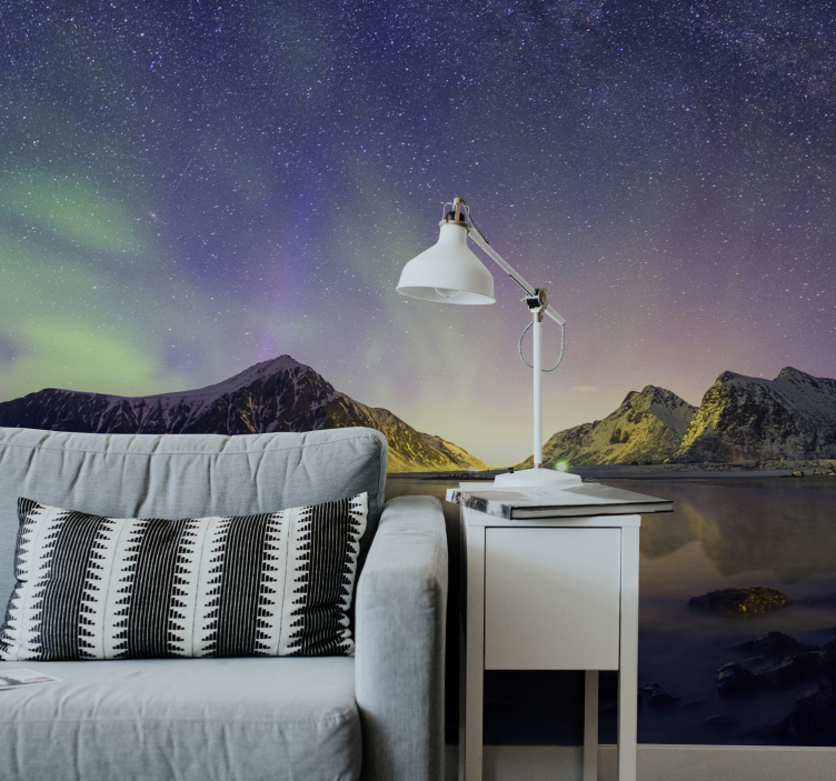 Northern Lights Display landscape mural - TenStickers