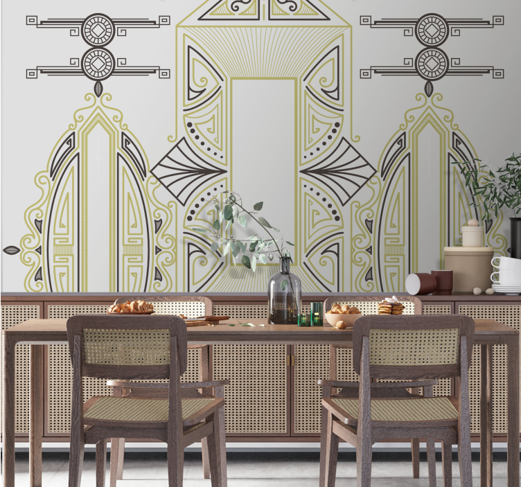 Painting mural geometric elegance - TenStickers