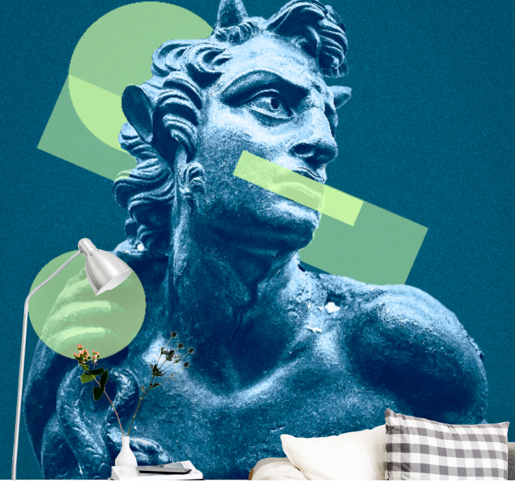 Painting mural geometric shape sculpture - TenStickers