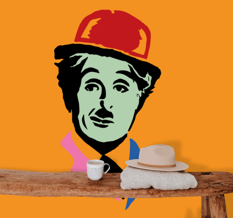 Painting mural of an iconic silent film star - TenStickers