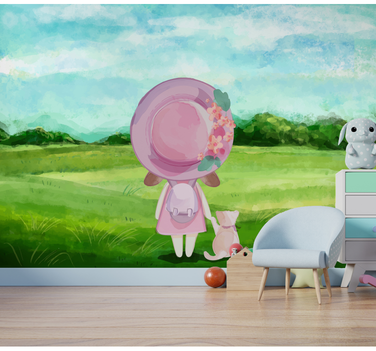Pastoral Fantasy Scene kids wall mural - TenStickers