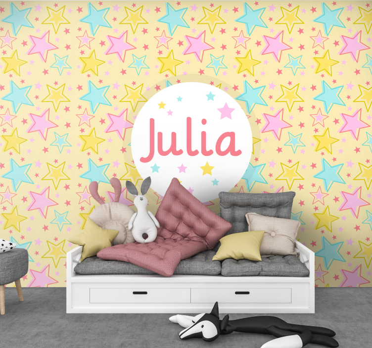Personalized Starry Design kids wall mural - TenStickers