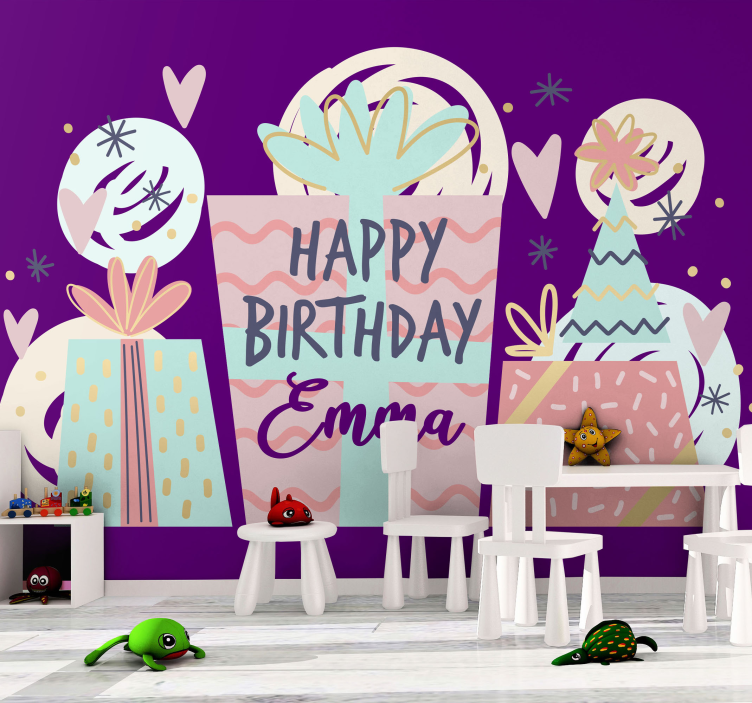 Phrase wall mural birthday gifts celebration - TenStickers