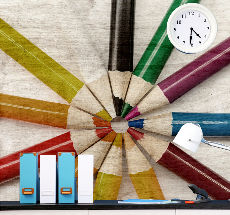 Phrase wall mural colorful pencil display - TenStickers