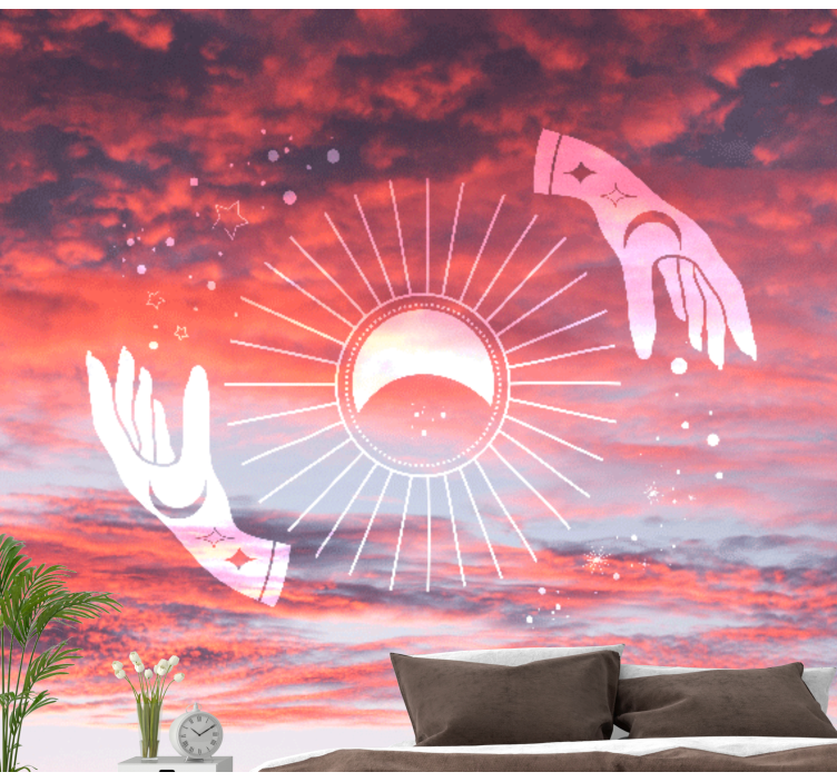 Phrase wall mural cosmic embrace - TenStickers