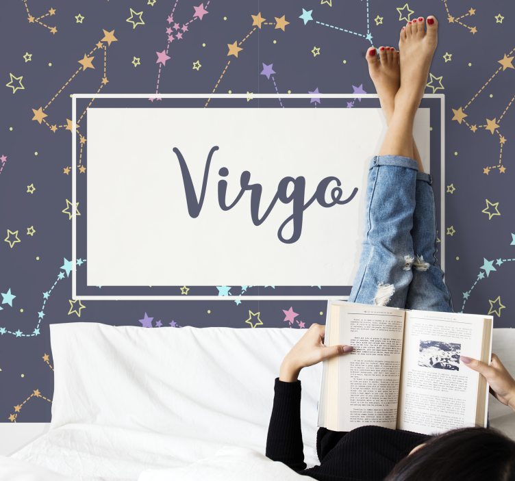 Phrase wall mural virgo celestial design - TenStickers