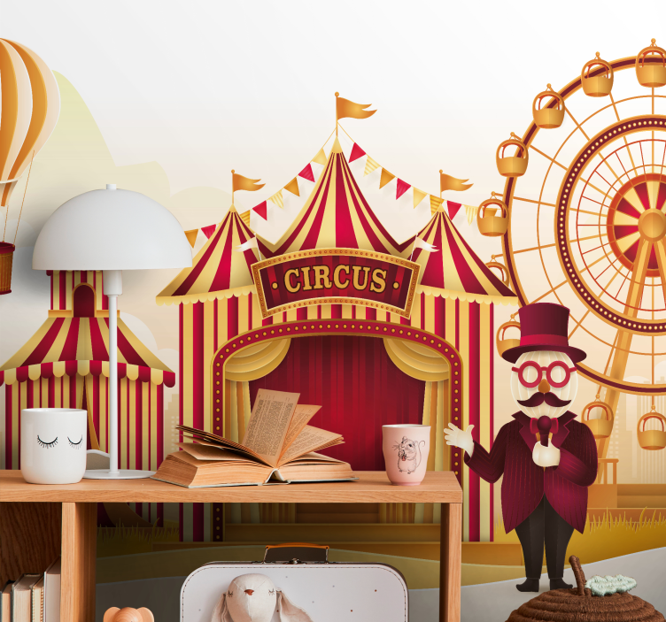 Romantic wall mural circus carnival joy - TenStickers
