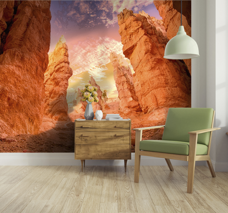 Rose Canyon Desert Wall Mural - TenStickers