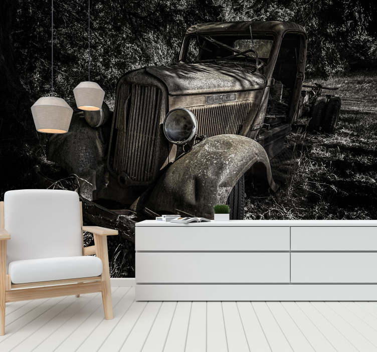 Rusty Vintage Truck vehicle wall mural - TenStickers