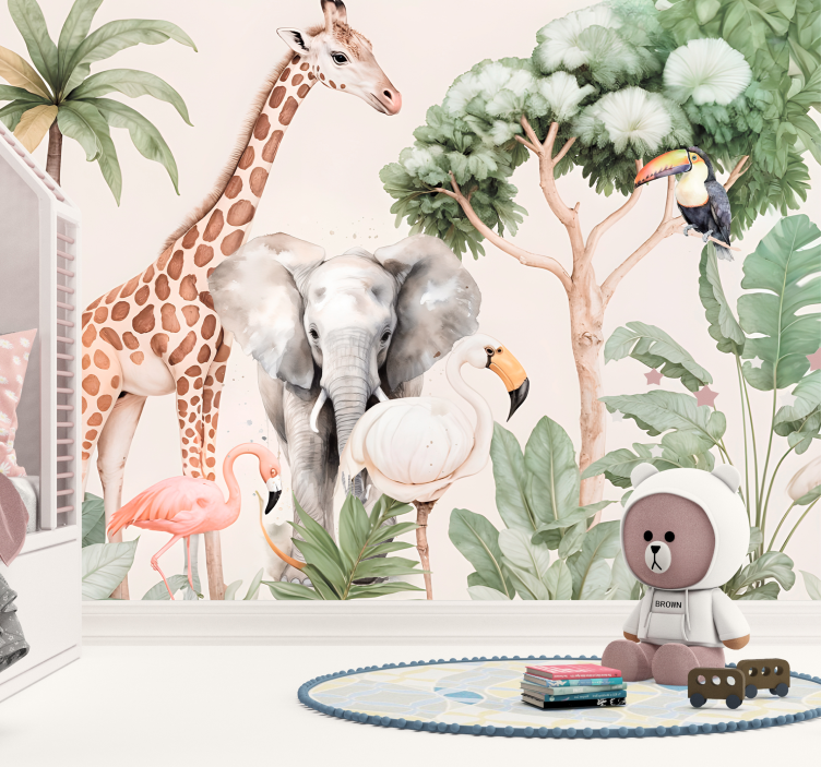 Savannah landscape wall mural - TenStickers