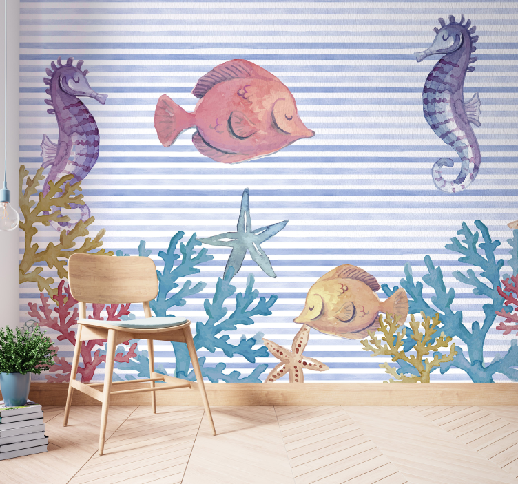 Sea Life kids bedroom wall mural - TenStickers