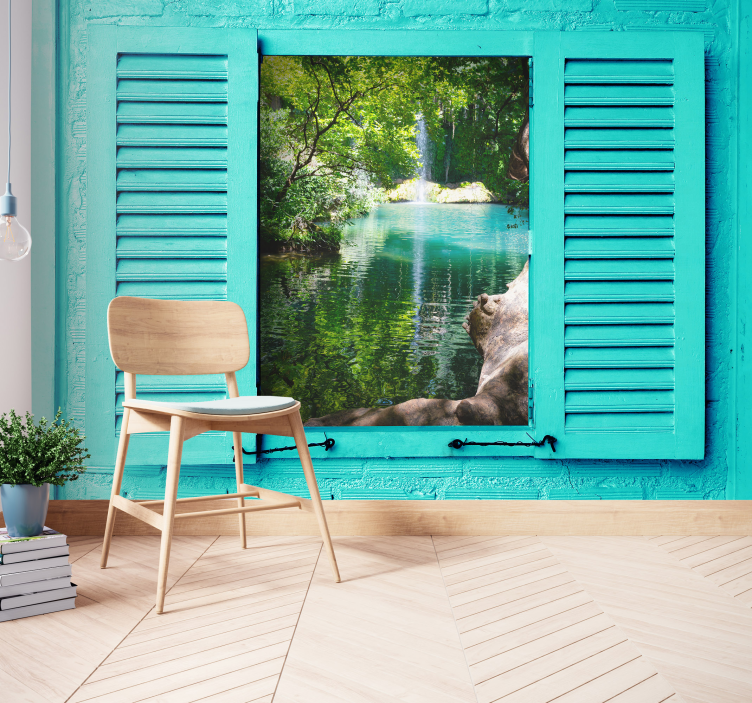 Serene Water View landscape mural - TenStickers