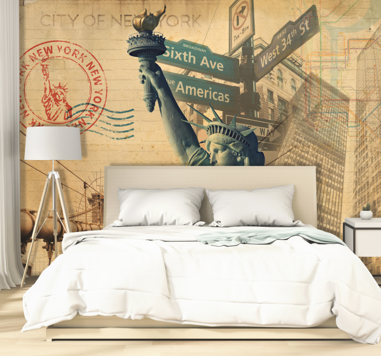 Sights of New York wall mural - TenStickers