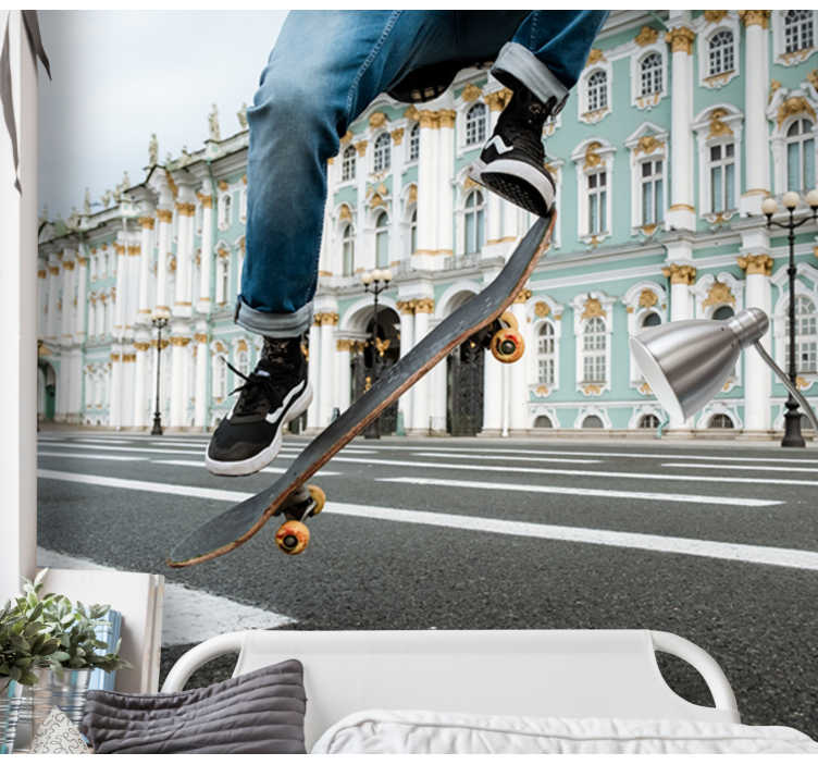 Skateboarder in Motion wall mural - TenStickers