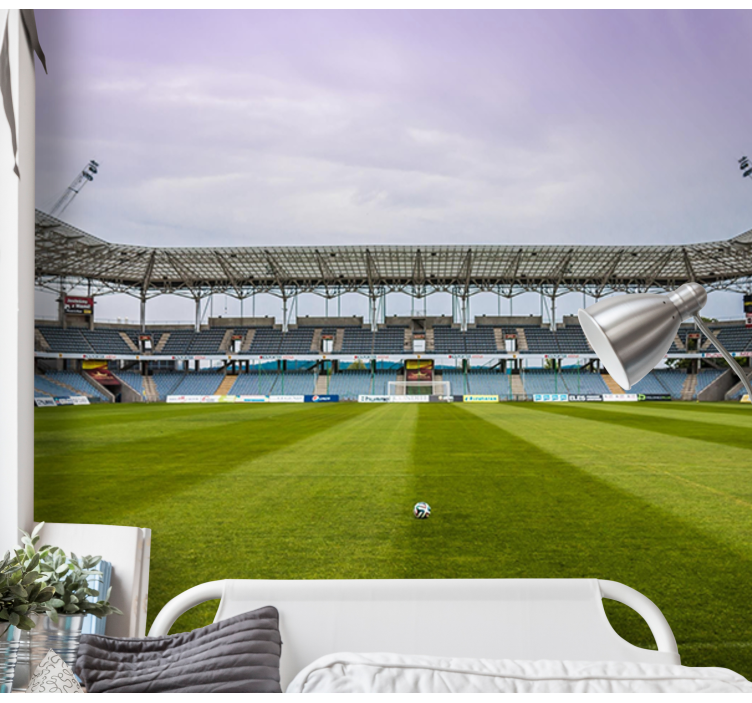 Soccer field  Bedroom Mural Wallpaper - TenStickers