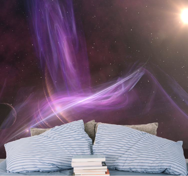Space starry purple galaxy Teenage Wall Murals - TenStickers