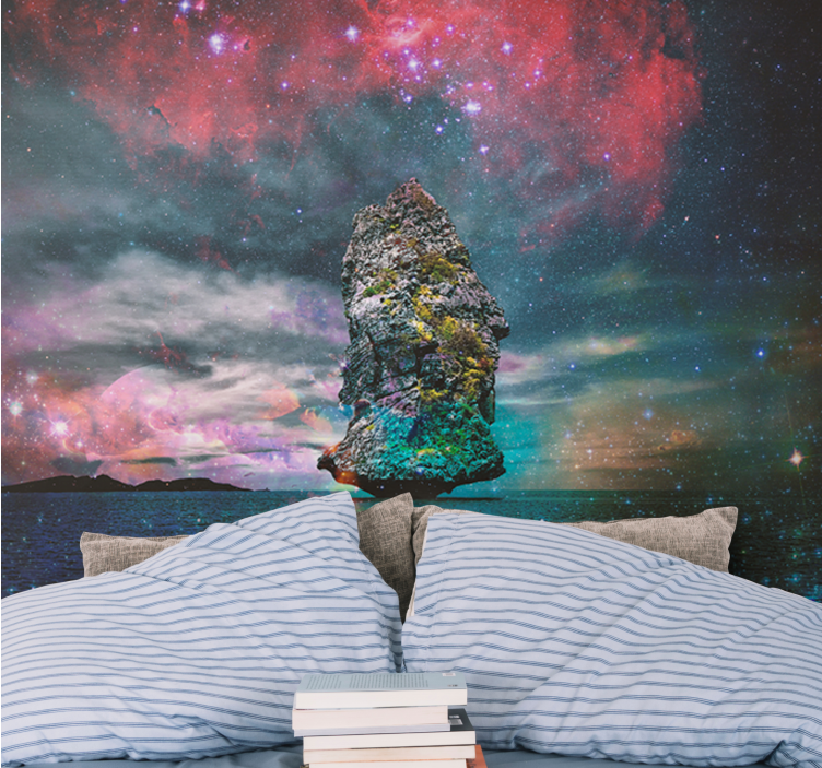Space wall mural celestial rock formation - TenStickers
