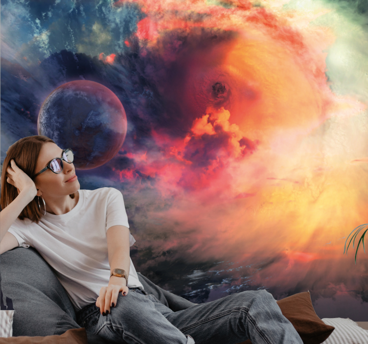 Space wall mural cosmic swirling nebula - TenStickers