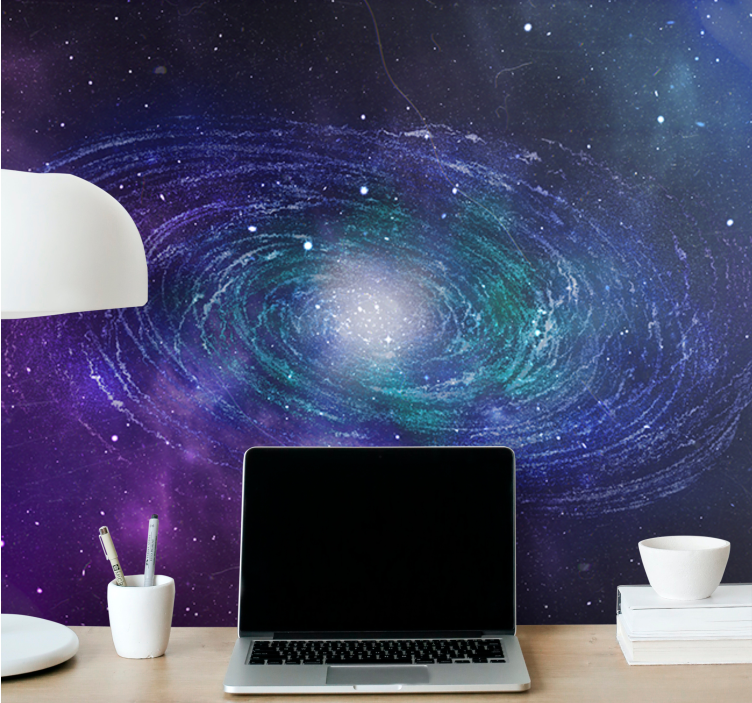 Space wall mural galactic spin - TenStickers