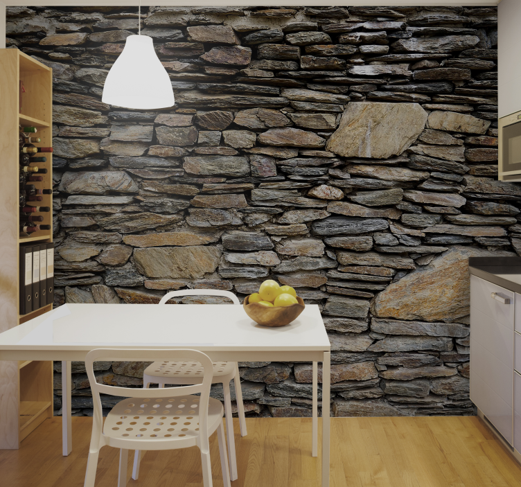 Stone wall mural natural rock texture - TenStickers