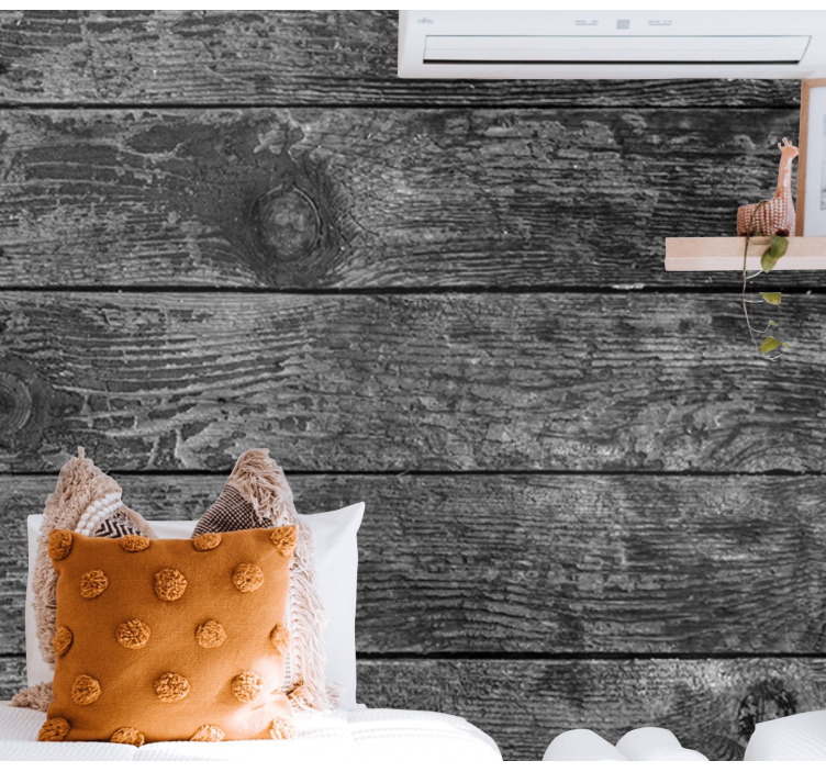 Stone wall mural rustic wooden panels - TenStickers