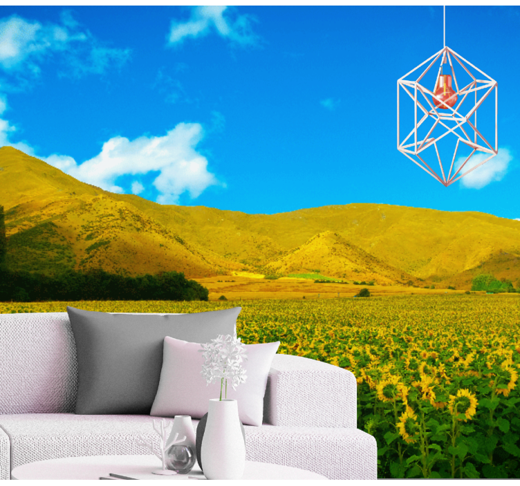 Sunflower Field landscape mural - TenStickers