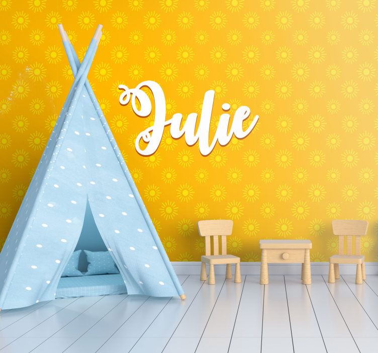 Sunflower Pattern Background kids wall mural - TenStickers