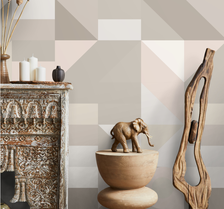 Texture wall mural geometric shaped patterns - TenStickers