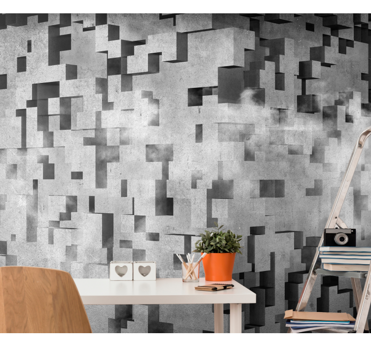 Texture wall mural modern geometric design - TenStickers