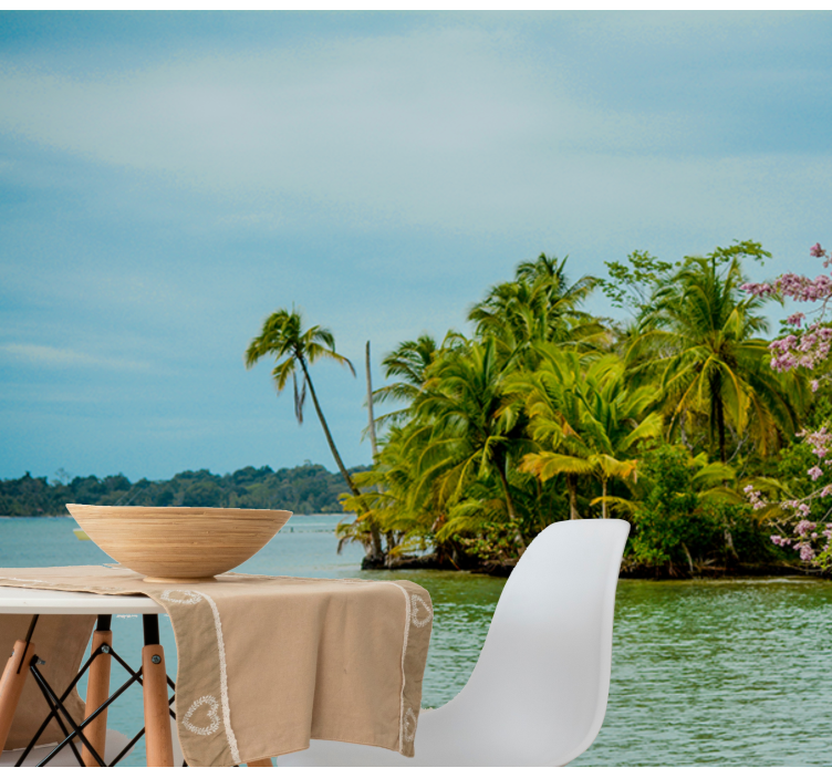 Tropical Island Oasis nature wall mural - TenStickers