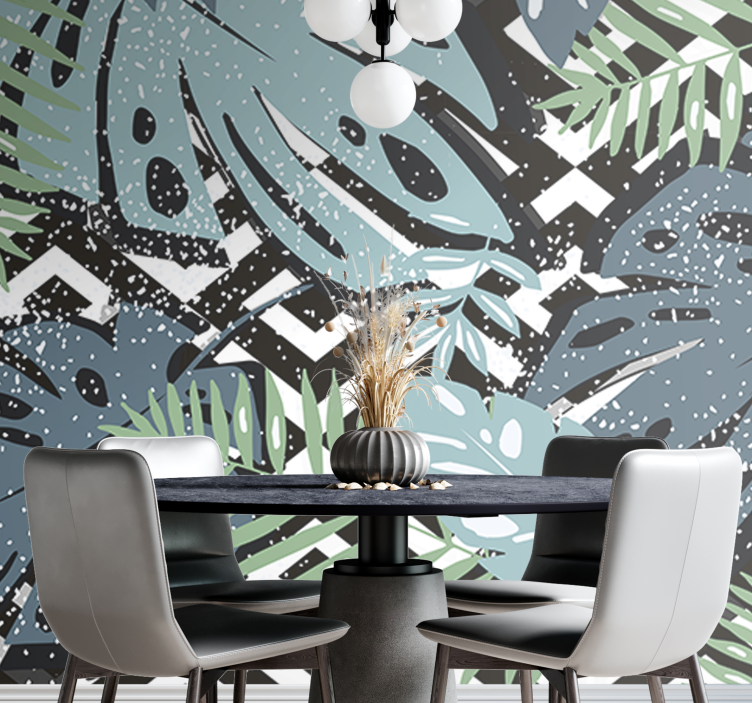 Tropical Leaf Elements nature wall mural - TenStickers