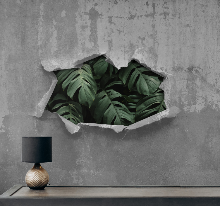 Tropical Leaf Escape nature wall mural - TenStickers