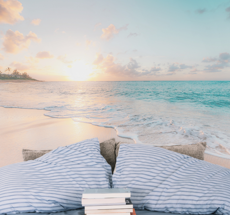 Under the sea mural sunset beach atmosphere - TenStickers