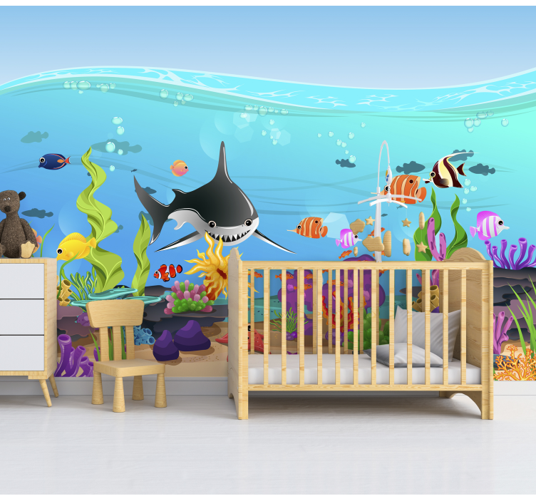 Underwater fish Kids Murals - TenStickers